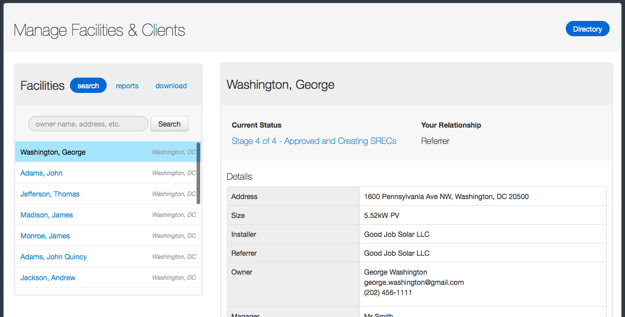 SRECTrade portfolio management tool